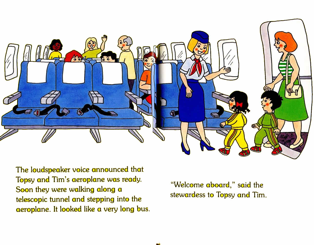 Ladybird - Topsy Tim Books - Go On An Aeroplane (07),绘本,绘本故事,绘本阅读,故事书,童书,图画书,课外阅读